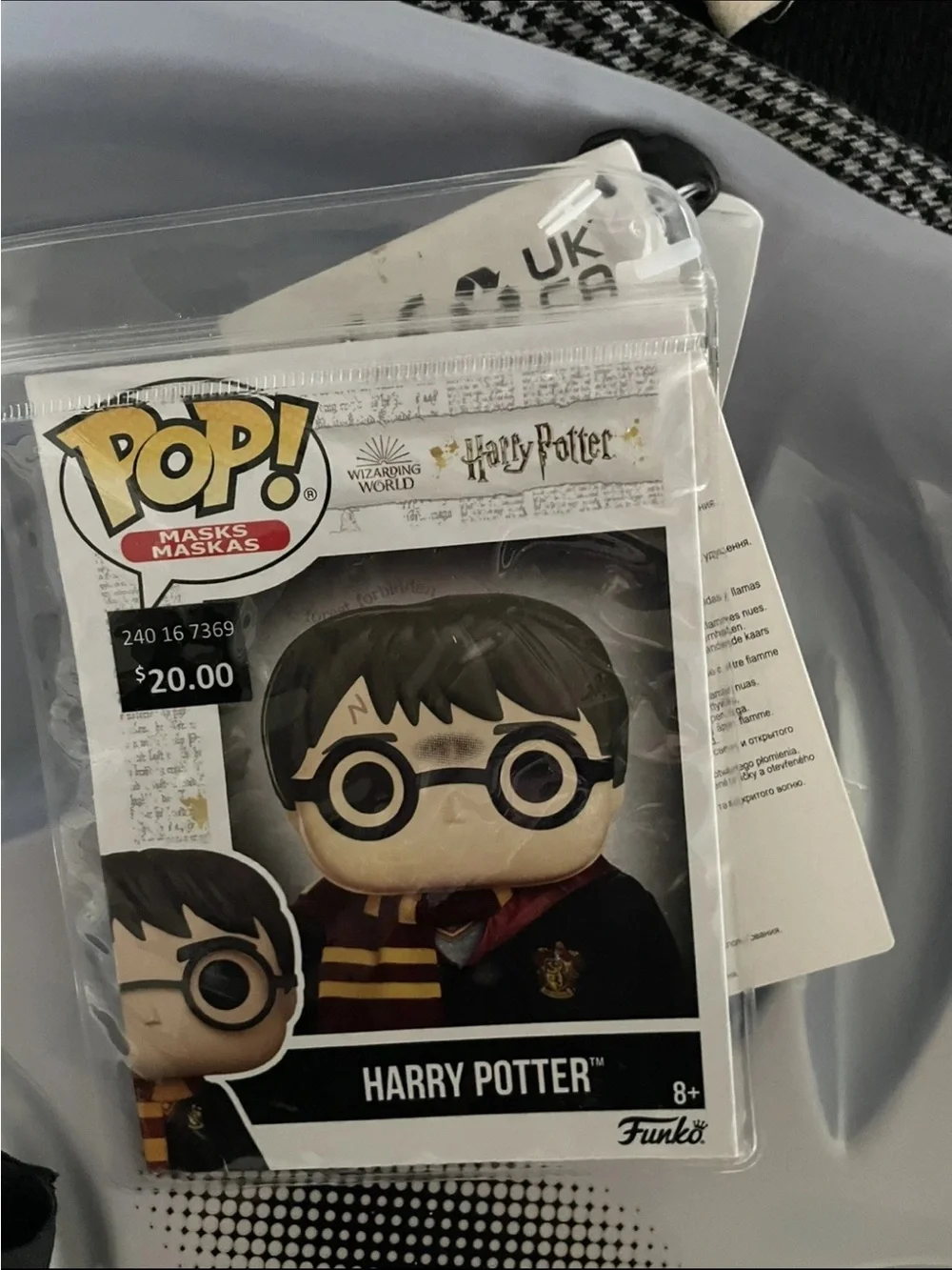 Harry Potter Funko Pop Oversized Halloween Costume Mask and Clara Clark scarf